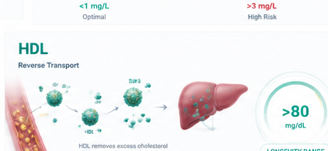 Triglycerides - molecule structure and VLDL particle