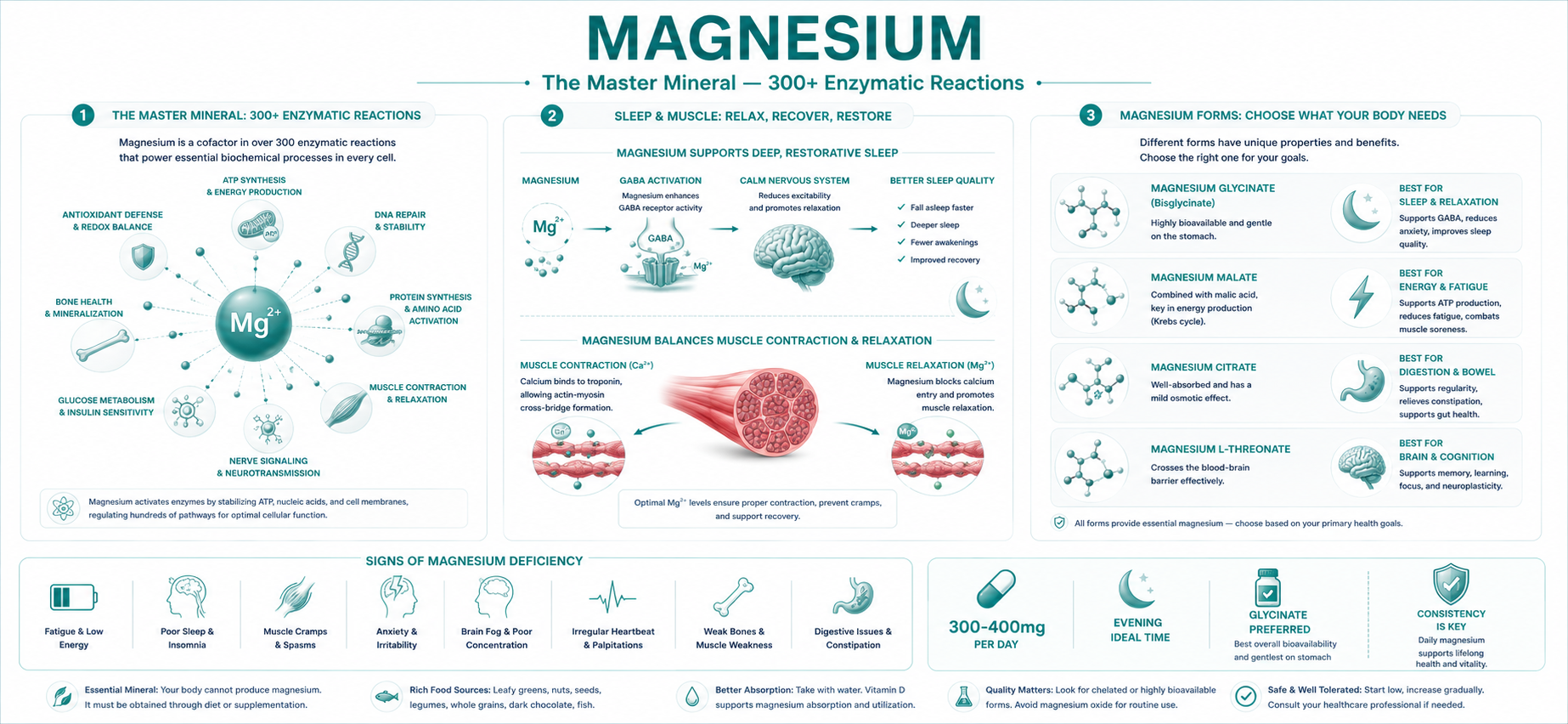 Magnesium enzyme reactions ATP